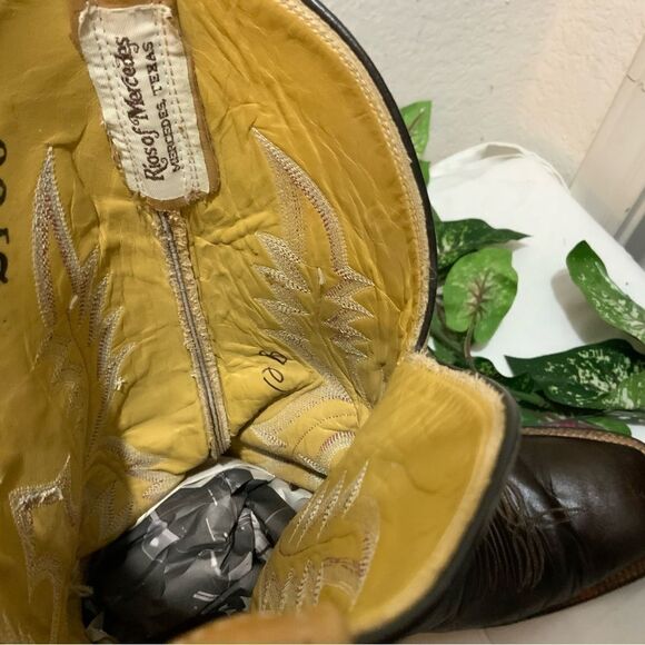 Rio of Mercedes Cowboy western Boots brown tan size 10B - Picture 9 of 15